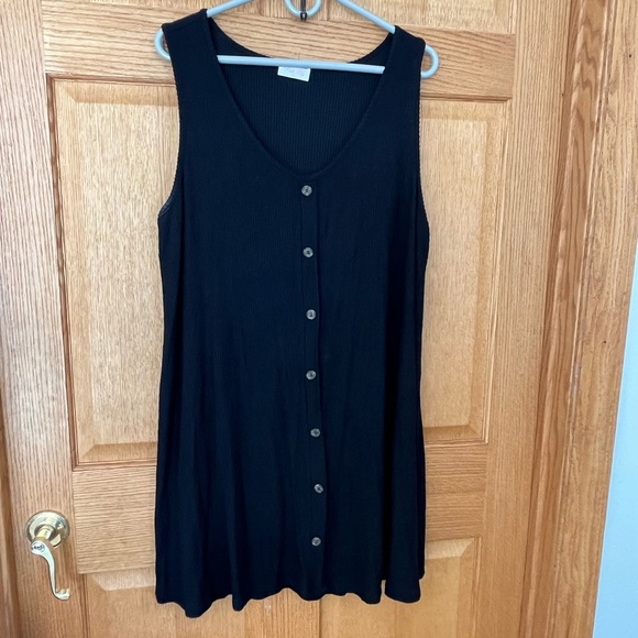 Pink Lily Dresses & Skirts - Pink Lily black, ribbed stretchy knit, mini dress